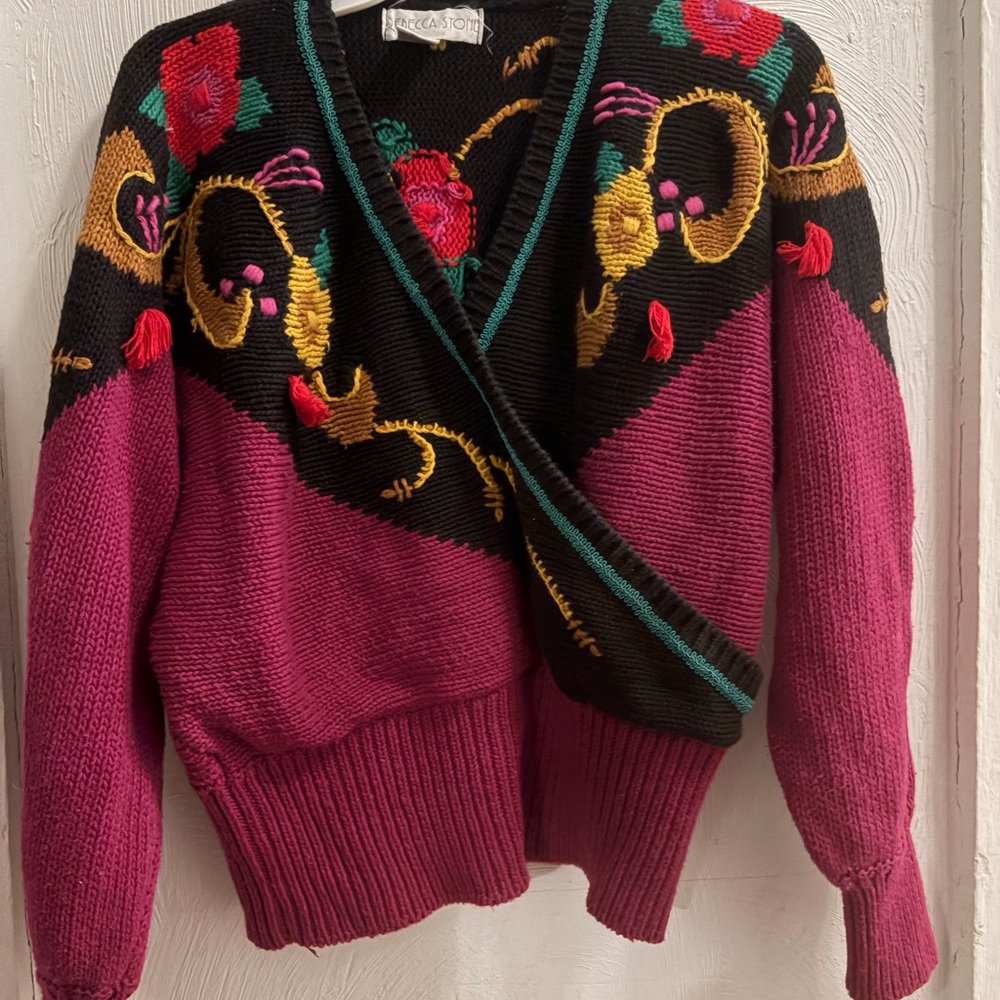Colorful Embroidered Sweater